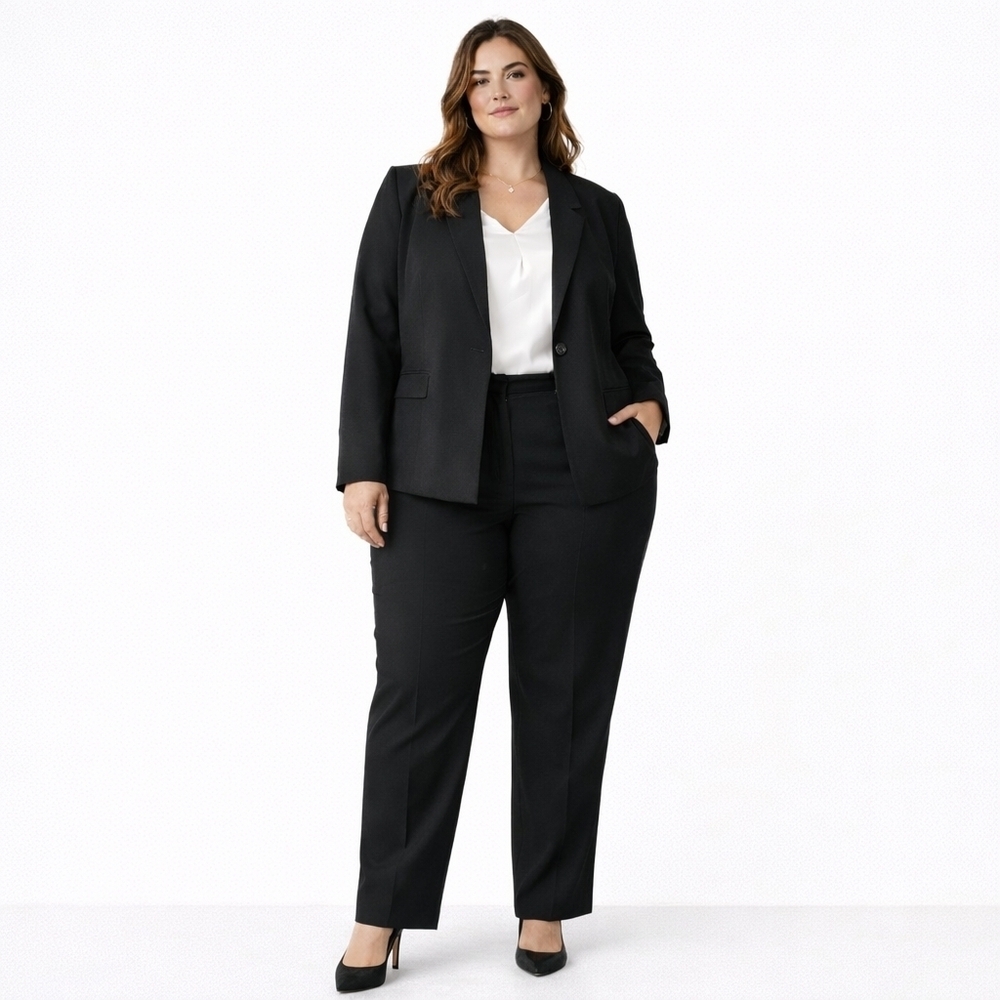 Charter Club 3X Black Blazer Bar III Pants Coordinated Suit Set